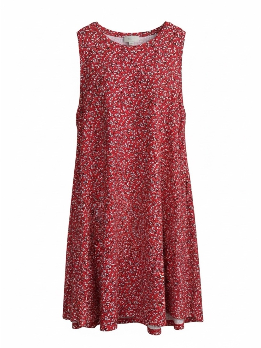 226. Loft Red Floral Sleeveless Mini Dress
